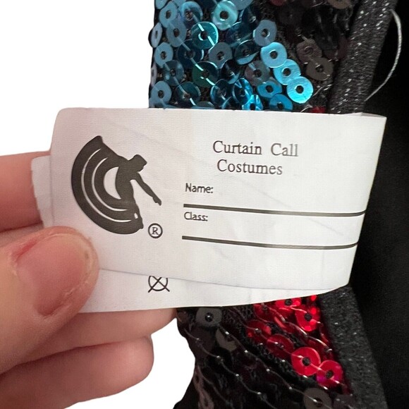 Curtain Call Kaleidoscope Jazz, Tap, Dance Costume Child's CME 7/8 Sequin Peplum - Picture 10 of 10